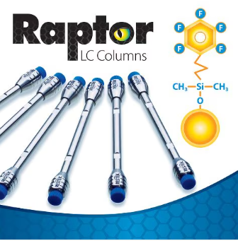 Raptor FluoroPhenyl, 2.7 µm, 100 x 2.1 mm HPLC Column