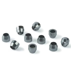 Standard Ferrules, Capillary, Graphite, for Compression-Type Fittings, 1/4", 10-pk.